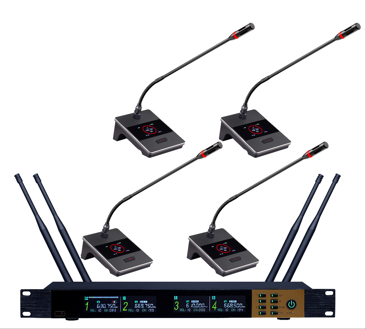MU-650 一拖四无线会议话筒
